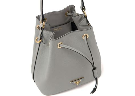 prada bucket bag saffiano leather gold tone gray|authentic prada saffiano bag.